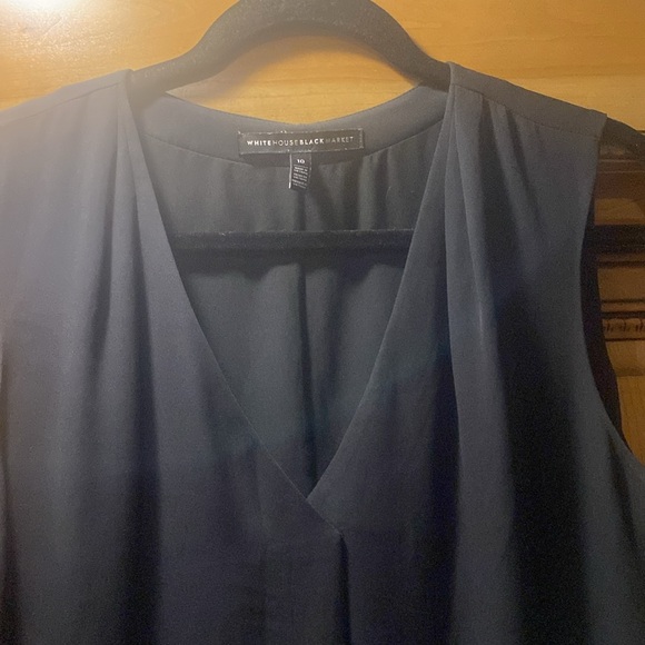 White House Black Market Black Tank Top Size 10 - Picture 3 of 7